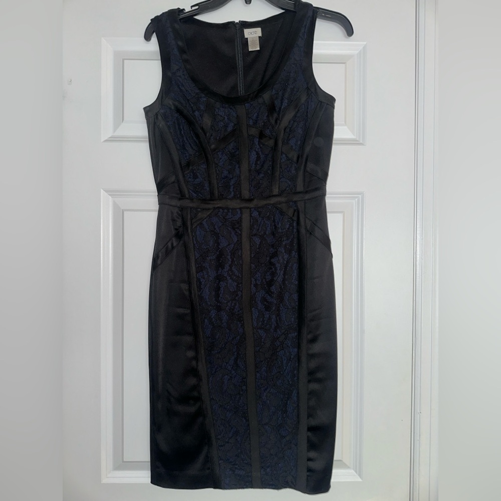 Elegant Black and Blue Dress